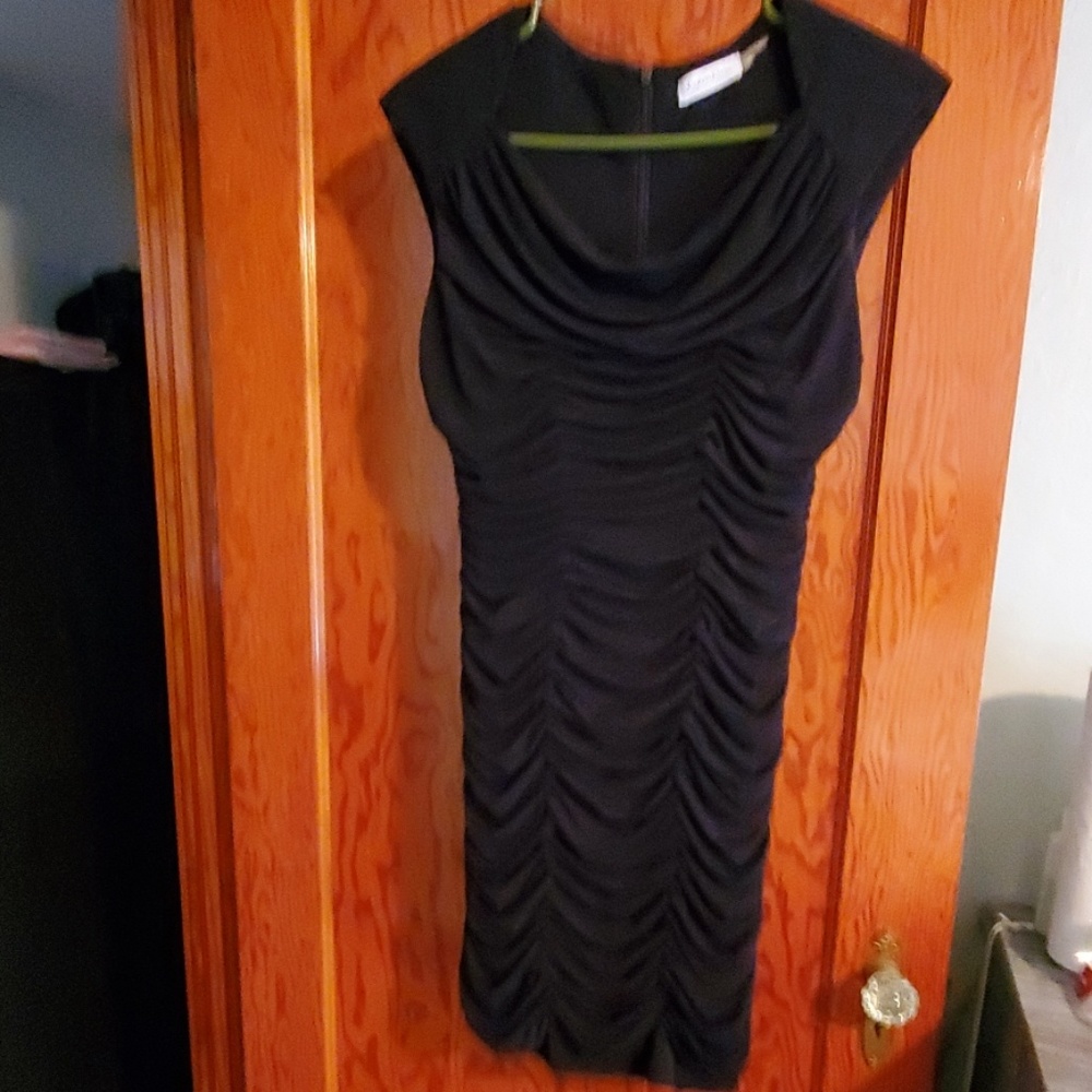 Black 90% nylon 10%spandex cocktail dress